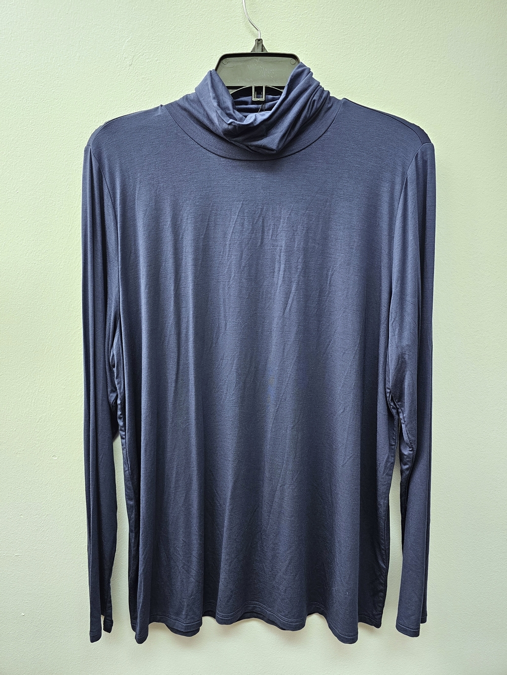 Women’s Navy Blue Long Sleeve Turtleneck Top